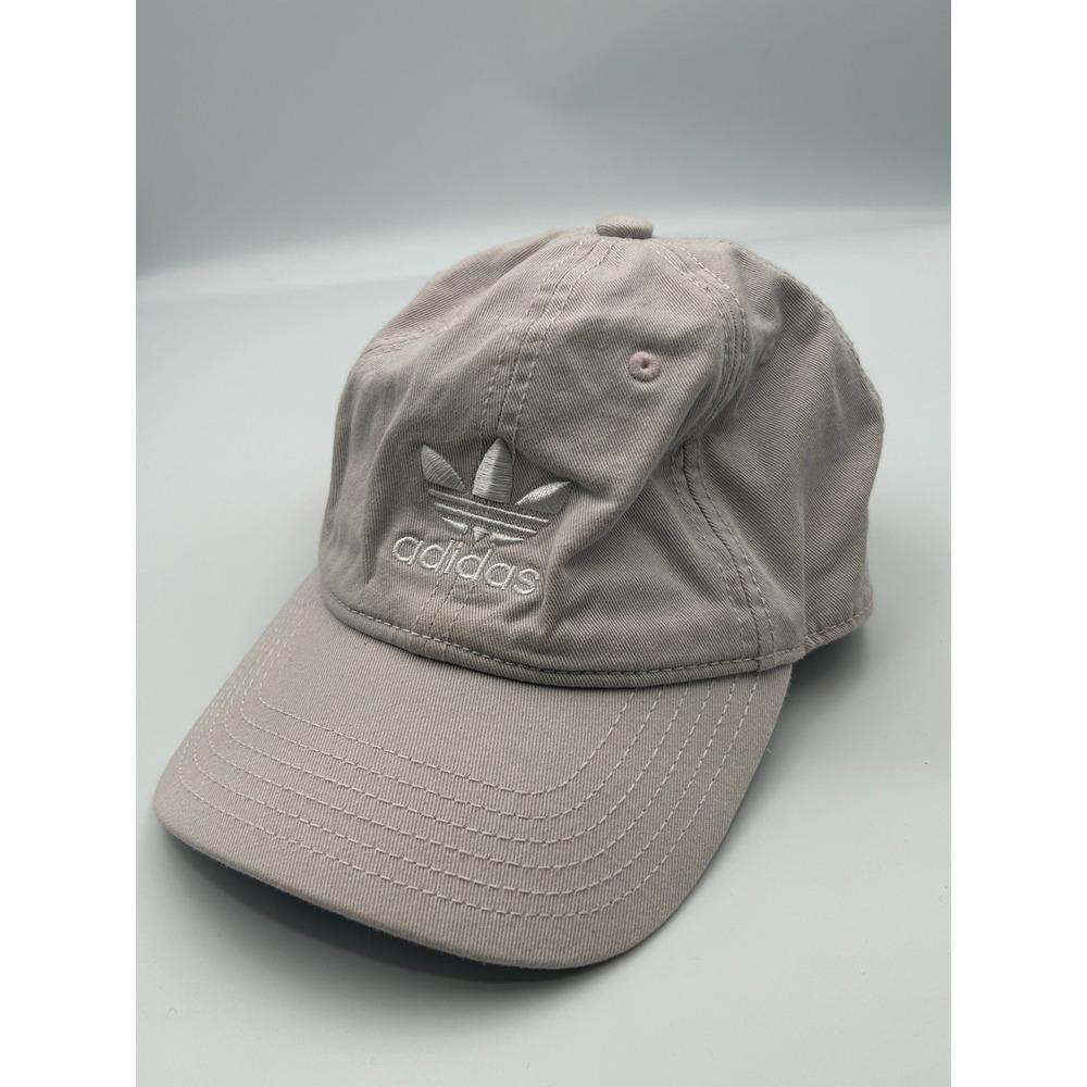 Adidas Originals Trefoil Relaxed Strapback Hat Mauve Pink Cotton Dad Cap OSFM